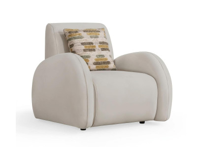 Sessel Modern Weiß Bequem Polstersessel Einzelsessel Wohnzimmer