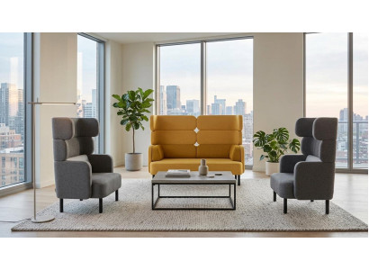 Dreistufiges Zweisitzer Sofa Zwei Zweistufige Sessel Polstermöbel