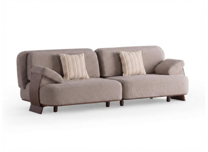 Modernes 4er Sofa Polstersofa Design Couch Wohnzimmer Beige Neu