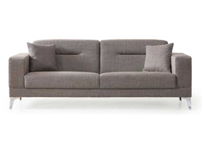 Elegantes Schlafsofa Kissen Stauraum Metallbeinen Grau Farbe