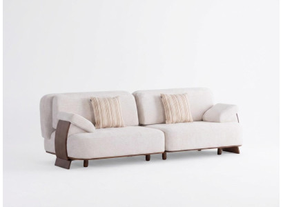 Modernes 3er Sofa Couch Dreisitzer Beige Design Dreier Sofagarnitur