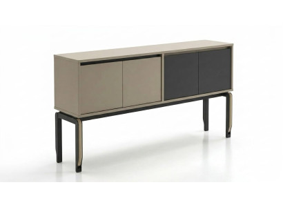 Modern Sideboard Beige Holz Wohnzimmer Kommode Aufbewahrung