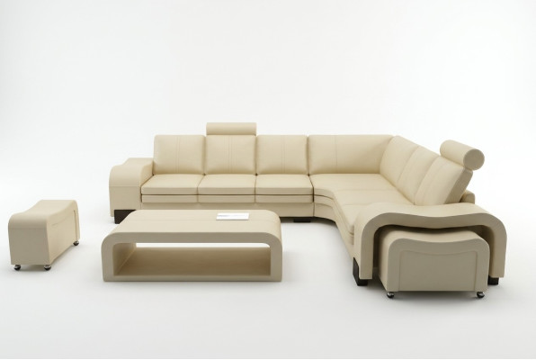 LEDERSOFA XXL WOHNLANDSCHAFT GARNITUR LEDER ECKCOUCH GARNITUR ECKSOFA POLSTER