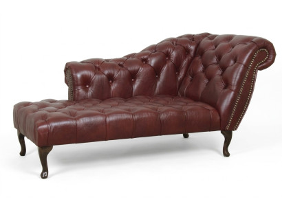 Chesterfield Liege Chaiselongues Couch Sofa Ledersofa Textil mit Kristallen NEU