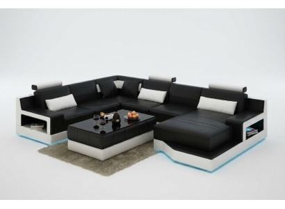 Ledersofa Ecksofa Couch Polster Wohnlandschaft Couchen Eck Sofa Sitz Garnitur