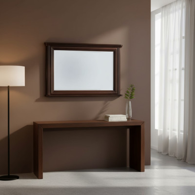 Klassischer Designer Echten Holz Rahmen XXL Spiegel 107x71 Spiegel - Model W-L2