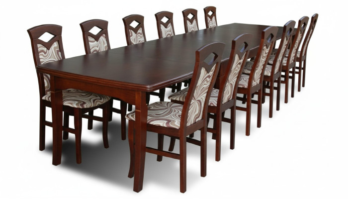 Esstisch + 12 Stühle Esszimmer Set Essgruppe Klassischer Tisch Tische Neu
