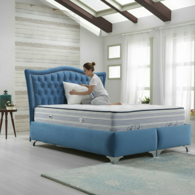 Chesterfield Bett Polsterbett Doppelbett Betten Big XXL Designer Luxus Bett Neu