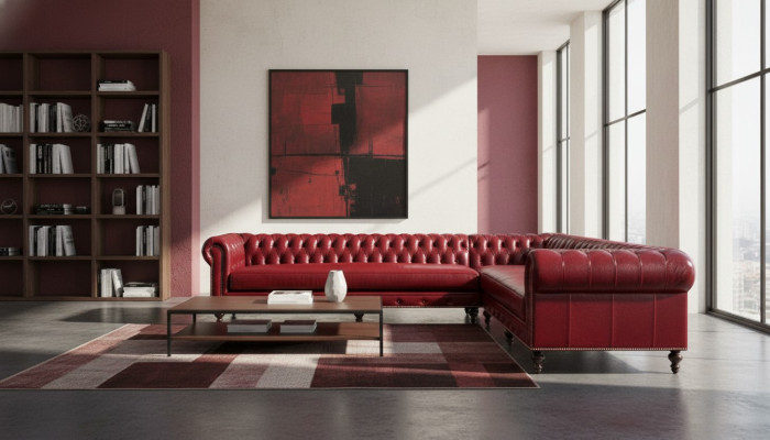 Ledersofa Chesterfield Sofa Couch Poster Eckgarnitur Eckcouch Sofas Garnitur Neu