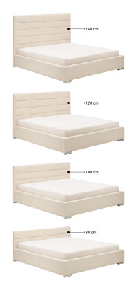 BETT DESIGNER POLSTERBETT EHEBETT DOPPELTBETT MINI-MAXI 2101