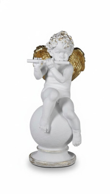 Figur Engel Figuren Skulptur Flöte 69cm Skulpturen Design Dekoration Skulpturen