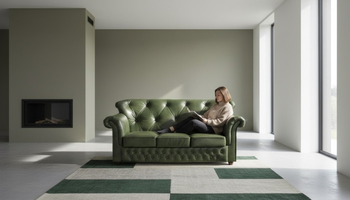 Chesterfield Möbel Sofa XXL Polster Sofas Couch Garnitur Leder Textil Stoff Neu