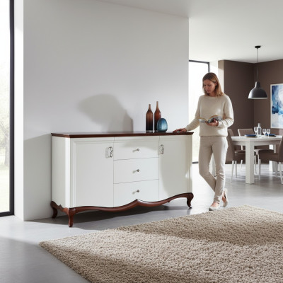 XXL Designer Kommode Massivholz Kommoden Schrank Big Neu Kommodenschrank MIK3sz