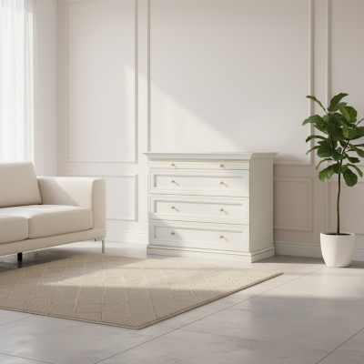 Kommode + Virtrine Schmuck Uhren Begehbarer Schrank Massiv Echtholz V-KG Kommode