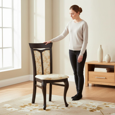 Klassische Stühle Stuhl Esszimmerstuhl Königlicher Lehnstuhl Holz - Model W-02