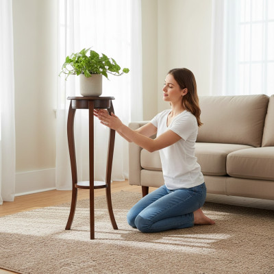 Blumenständer Blumen Ständer Vasen Ständer Massiv Echtes Holz Blumentopfständer