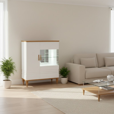 Moderner Vitrinen Schrank Wohnzimmer Hochschrank Hotel Vitrinen Aspen AS-W12