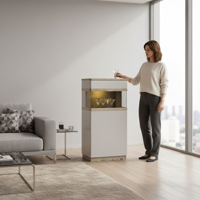 Klassische Kommode Vitrine Kommoden Vitrinen Kommodenschrank Schrank CM-W3/4 P/L