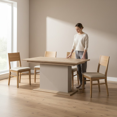 Großer Tisch Esstisch Holztisch Konferenztisch Ausziehbar 200cm Model CM-S1