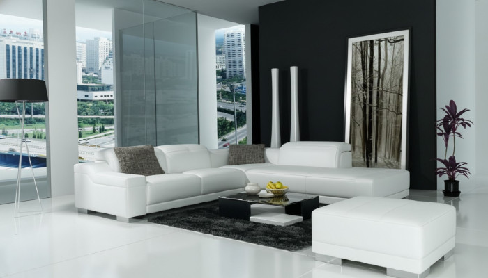 Wohnlandschaft Polster Ecke Eck Sofa Couch Garnitur Landschaft Leder Sitz 2711C