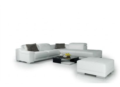 Wohnlandschaft Polster Ecke Eck Sofa Couch Garnitur Landschaft Leder Sitz 2711C