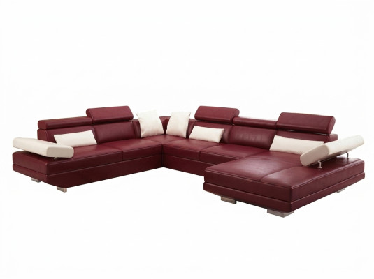Wohnlandschaft Polster Ecke Eck Sofa Couch Garnitur Landschaft Leder AlfredA