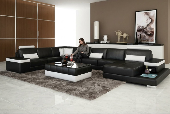 Design XXL Ledersofa 