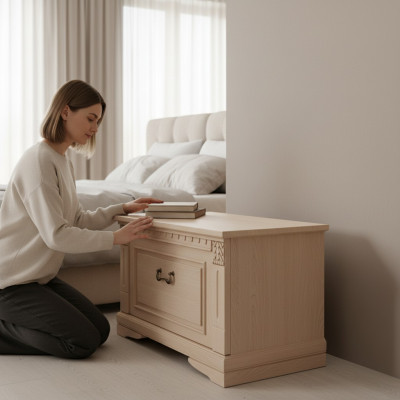 Klassische Nachttische Nachttisch Nachkonsolen Tisch Massiv Holz Kolonial Stil