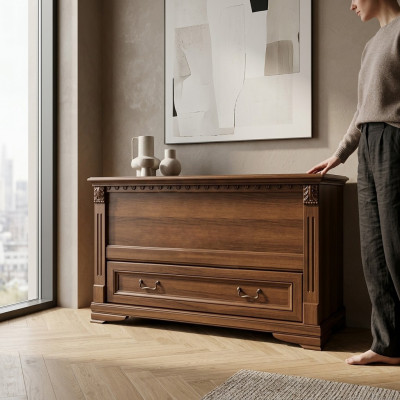 Klassischer Unterschank RTV Fernsehschrank TV Schrank Massiv Kolonial Stil ORTV