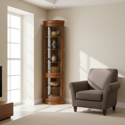 Klassische Schrank Bücherschrank Bücherregal Vitrine Vitrinenschrank Glasschrank