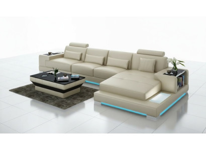 Ledersofa Couch Wohnlandschaft Ecksofa Eck Modern Sofa Design Garnitur