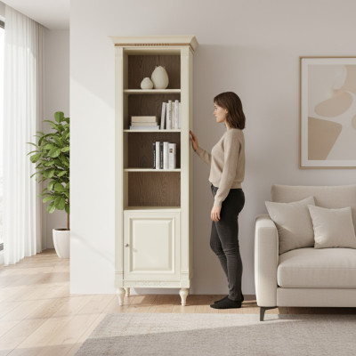 Klassische Schrank Bücherschrank Bücherregal Vitrine Vitrinenschrank FL-D1B