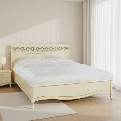 Bett Ehebett Doppelbett Schlafzimmer Holzbett Klassisch - Model V-AP-N Holz