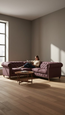 Chesterfield Ecksofa Couch Designer Polster Ecke Textil Sofa Garnitur 1013-14
