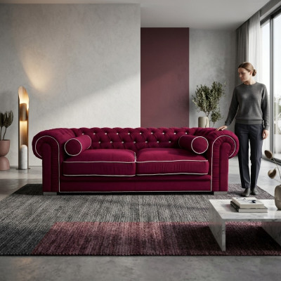 Chesterfield Sofa 3 SITZER Polster Designer Couchen Sofas Garnitur SL Sofa 28