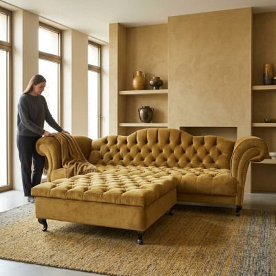 Chesterfield Sofa Polster Designer Couchen Sofas Garnitur Couch SLIII Sofa №51