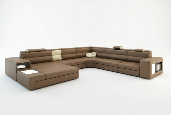 Ledersofa Couch Wohnlandschaft Ecksofa Sessel Set Garnitur Modern Sofa