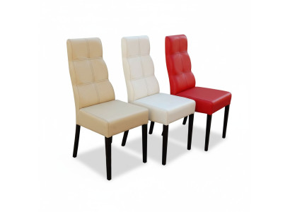 MASSIVHOLZ HOLZ STUHL MODERN LEDER DESIGNER ESSZIMMERSTUHL KÜCHE DEKORATIVE