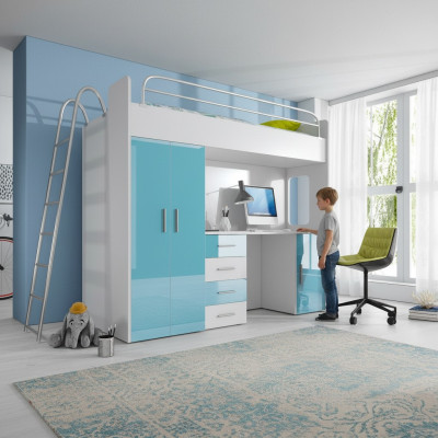 DOPPELSTOCKBETT STOCKBETT ETAGENBETT + SCHREIBTISCH Schrank Betten Kinderzimmer