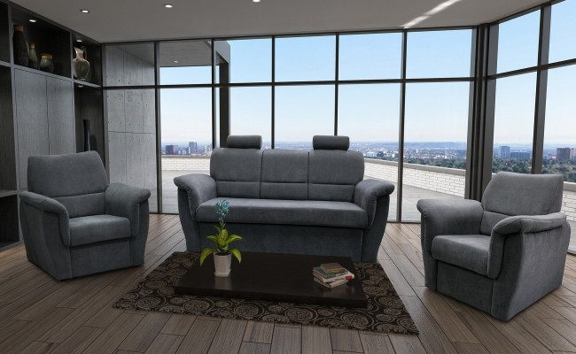 Sofagarnitur 3+1+1 sitzer bettfunktion bettkasten polstergarnitur sofa couch neu