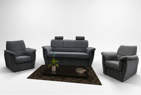 Sofagarnitur 3+1+1 sitzer bettfunktion bettkasten polstergarnitur sofa couch neu