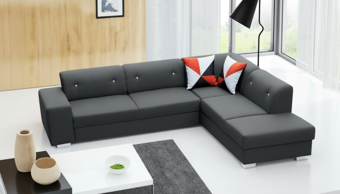 Sofa Schlafsofa Designer Sofa mit Bettfunktion + Bettkasten Ecksofa Couch NEU
