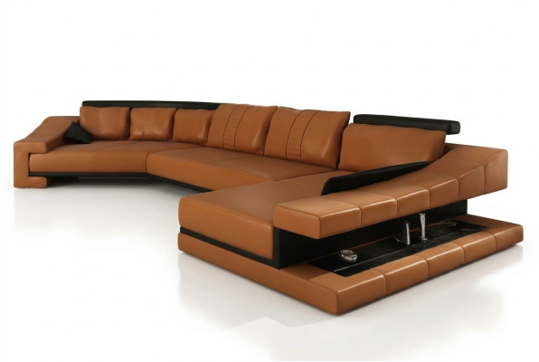 Ledersofa Wohnlandschaft XXL Ecksofa Bigsofa Couch Garnitur Designersofa PHM105