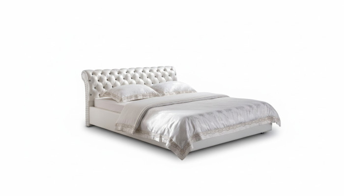 Polsterbett Bett Ehebett Lederbett Designerbett Doppelbett Bettgestell S-9209