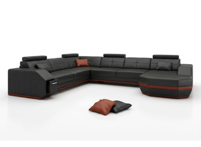 Wohnlandschaft Designer Sofa Couch Big Polster Leder Sofas Eck Ecke Sitz PH300-S