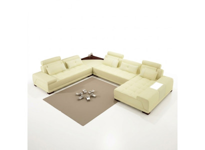 Wohnlandschaft Couch Polster Eck Garnitur Designer Ledersofa Big Sofa Neu PH376