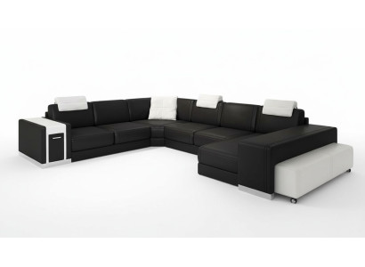 Wohnlandschaft Sofa Couch Polster Ecke XX Big Ecksofa Ledersofa Design PH3004
