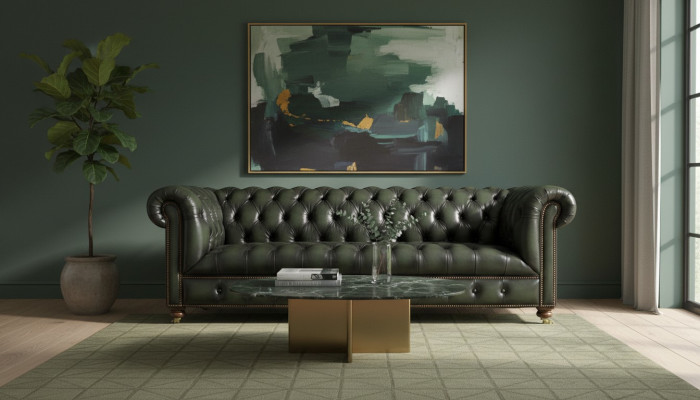 100% Echtes Leder Chesterfield Couch Polster Garnitur Sofa 3 Sitz Sofas jvmoebel