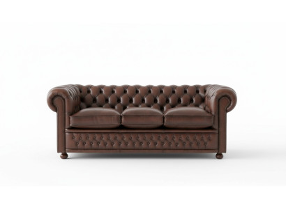 100% Echtes Leder Antik Chesterfield 3 Sitzer Leder Sofa Couch Polster jvmoebel