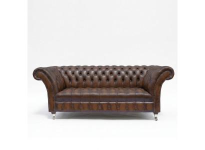 3 Sitzer Chesterfield Poster Sofa Couch Leder Textil Stoff Sofas William III